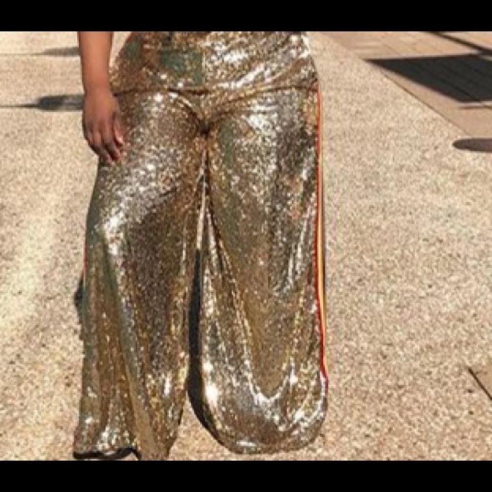 Brand New Gold Sequence Pants